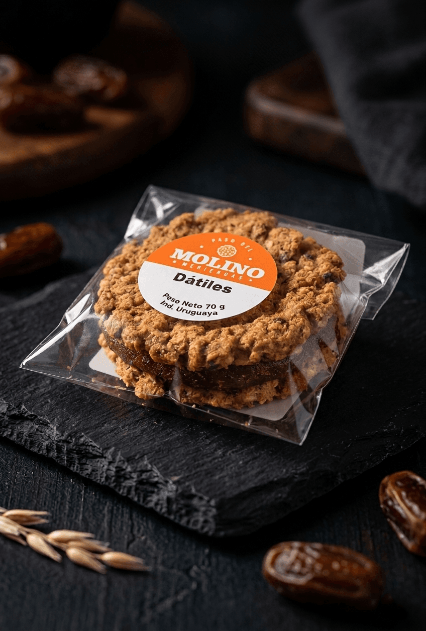 Alfajor con pasta de datiles